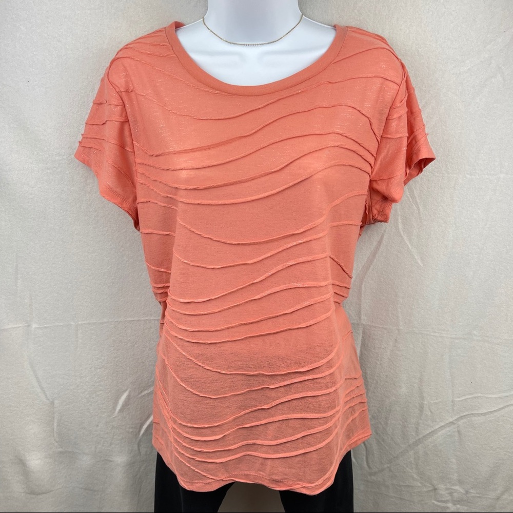 Simply Vera Pinkish Orange Shimmery T-Shirt